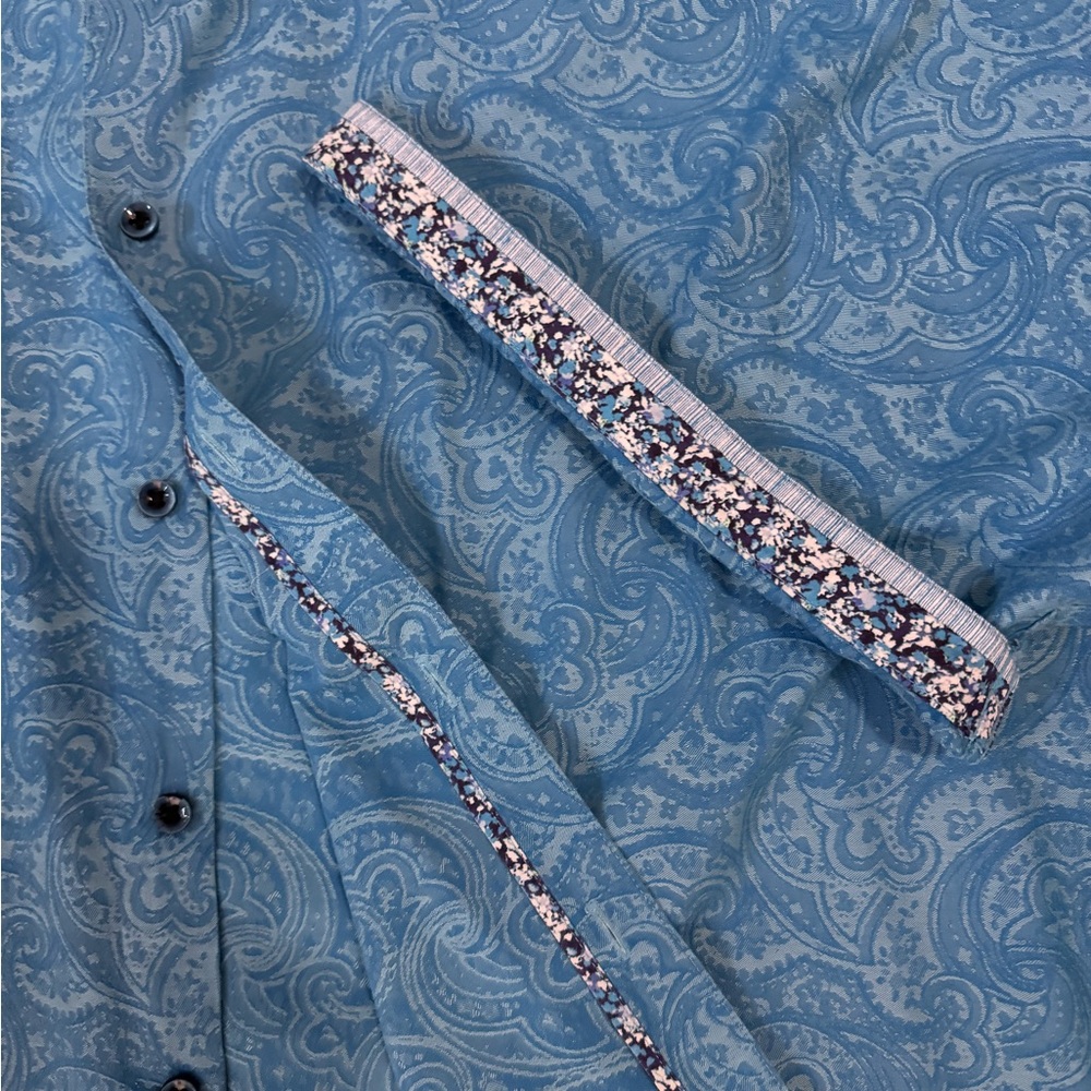 Robert Graham Blue Paisley Button-Down Shirt - Picture 3 of 5